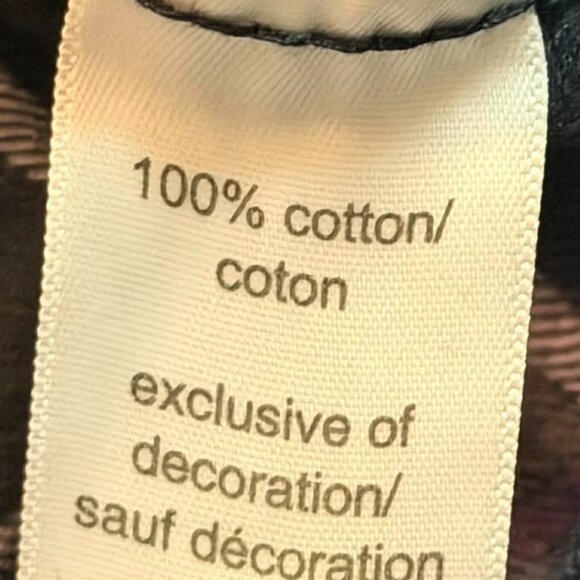 Maurices Black Plaid Long Sleeve Flannel Snap Button Shirt w/ Pockets, XL - Picture 12 of 13